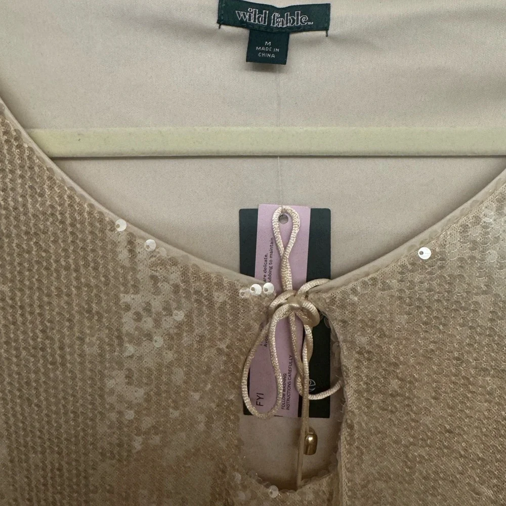 Sequin Cream Top - Picture 2 of 2